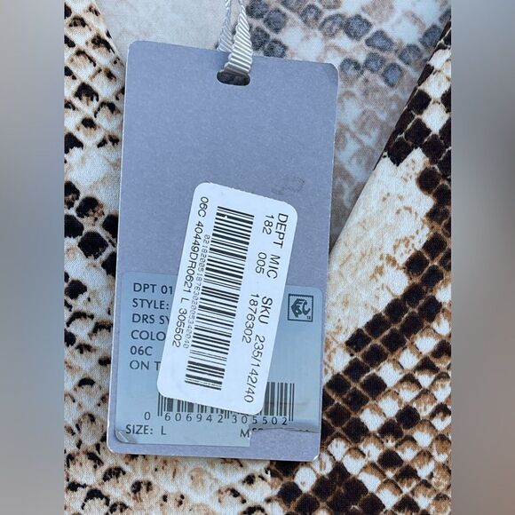 Preston & York
Sydney Antelope Print Knit V-Neck Short Sleeve Tie Waist Midi L - Picture 12 of 14